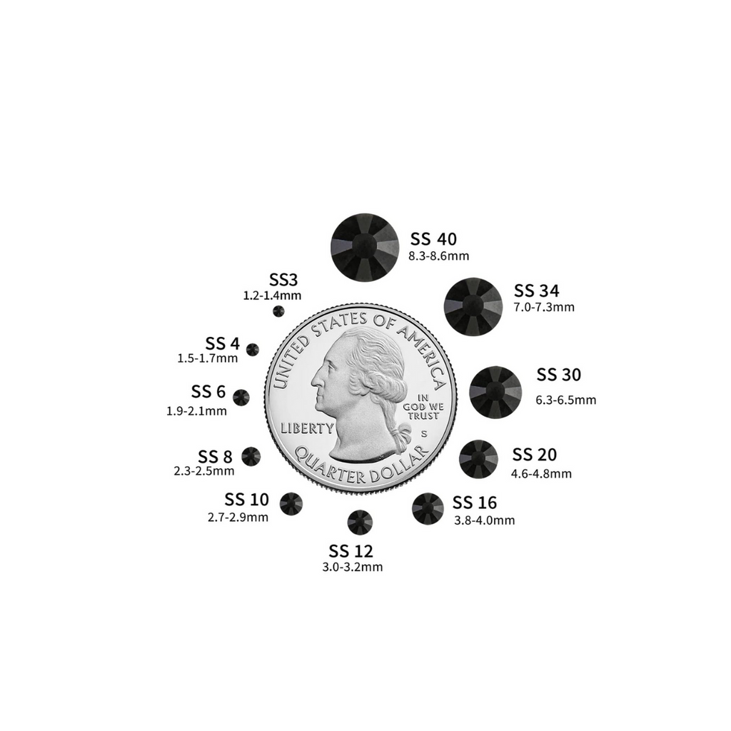 Cristal Pedrería Hotfix Rhinestone Ss10 2.9mm 100 Gr 9000 Pz