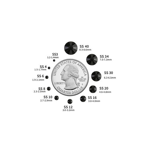 Cristal Pedrería Hotfix Rhinestone Ss10 2.9mm 100 Gr 9000 Pz