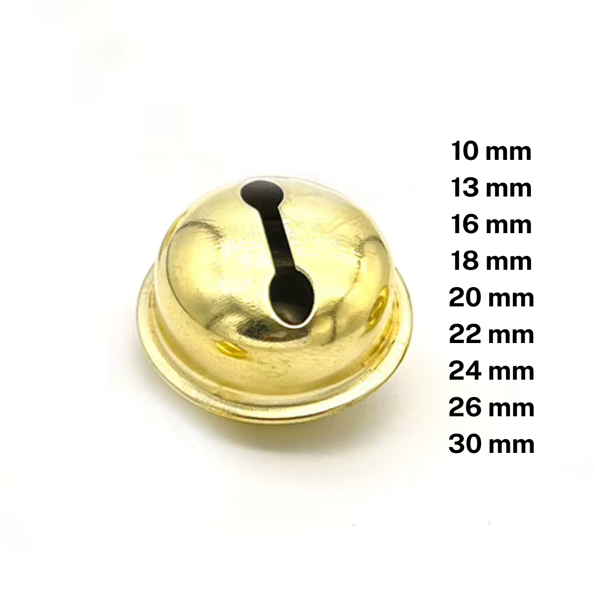 Cascabel Metálico Dorado 30mm Paquete 1000 Piezas - Peletería León