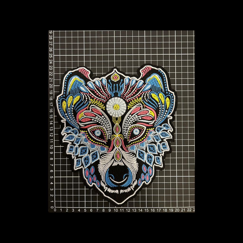 Parche Bordado Artesanal Termoadhesivo Lobo 1 PZ A10 Ariel