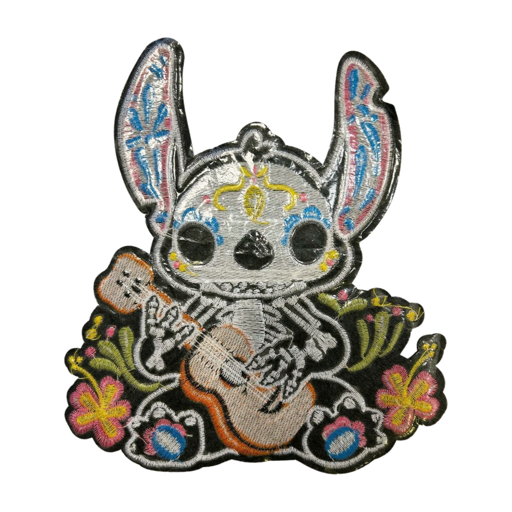 Parche Bordado Artesanal Termoadhesivo Stitch Calavera 1 PZ A20 Ariel