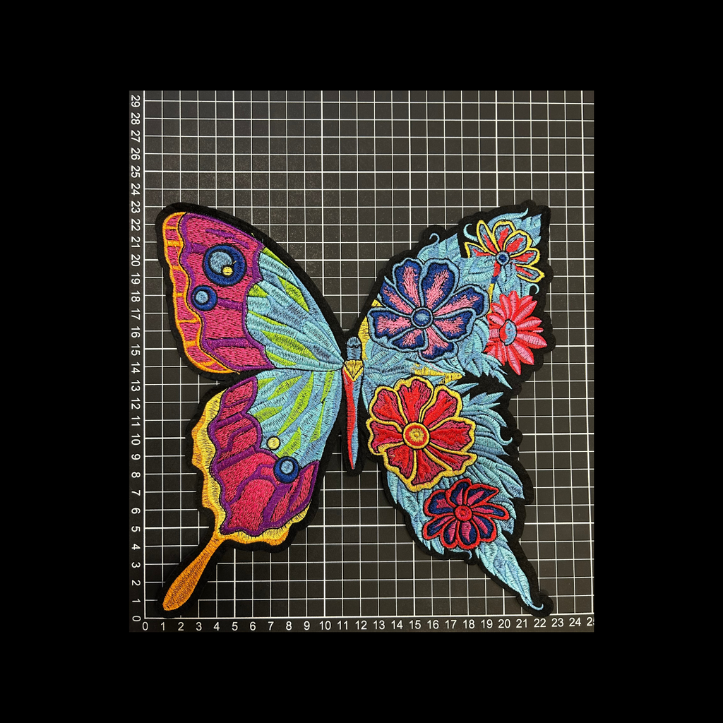 Parche Bordado Artesanal Termoadhesivo Mariposa 1 PZ A24 Ariel