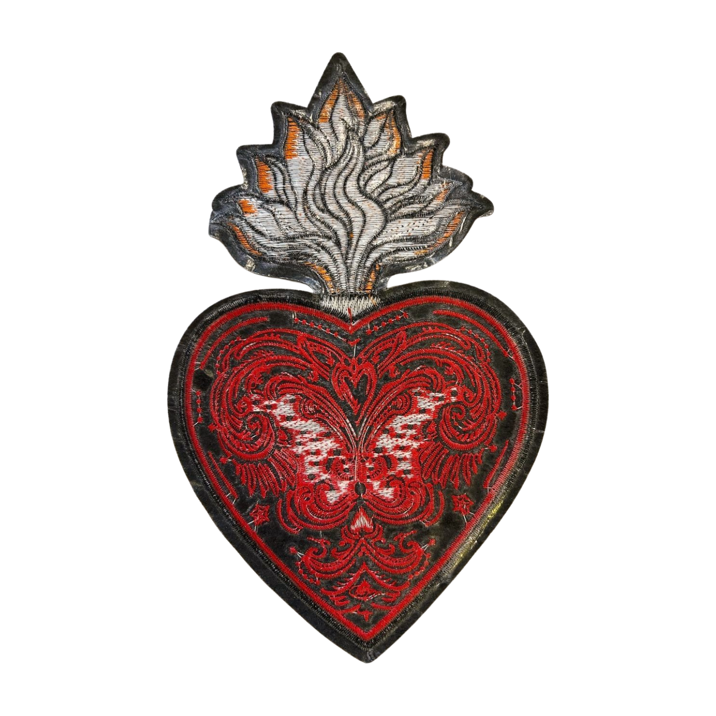 Parche Bordado Artesanal Termoadhesivo Corazón Rojo 1 PZ A33 Ariel