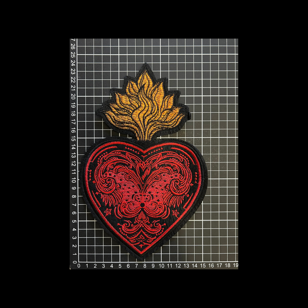 Parche Bordado Artesanal Termoadhesivo Corazón Rojo 1 PZ A33 Ariel