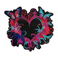 Parche Bordado Termoadhesivo Corazón Flores 1 PZ A40 Ariel