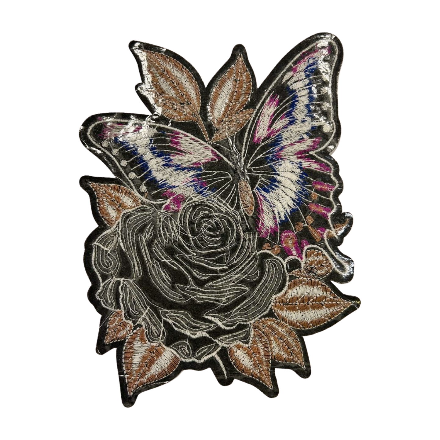 Parche Bordado Termoadhesivo Corazón Mariposa Flores 1 PZ A41 Ariel