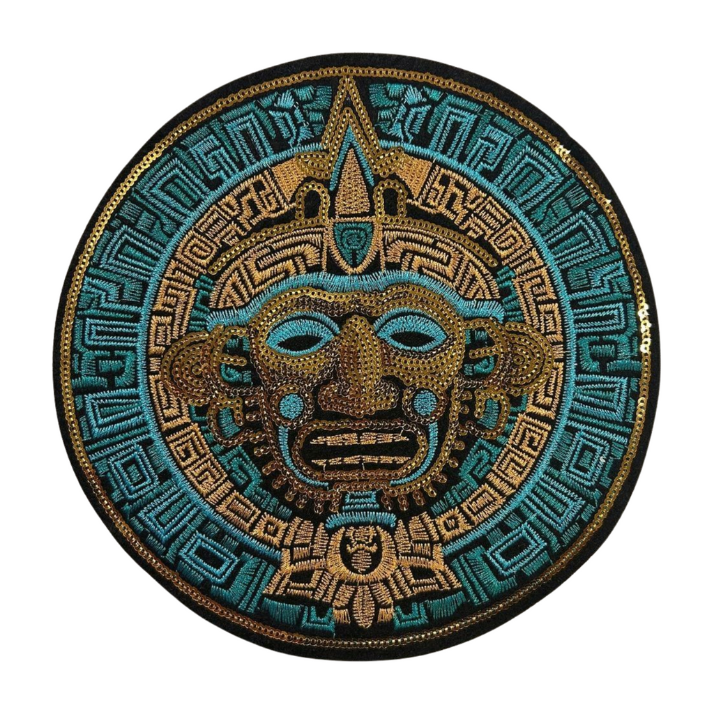 Parche Bordado Termoadhesivo Calendario Azteca 1 PZ A43 Ariel