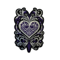 Parche Bordado Artesanal Termoadhesivo Corazón 1 PZ A53 Ariel