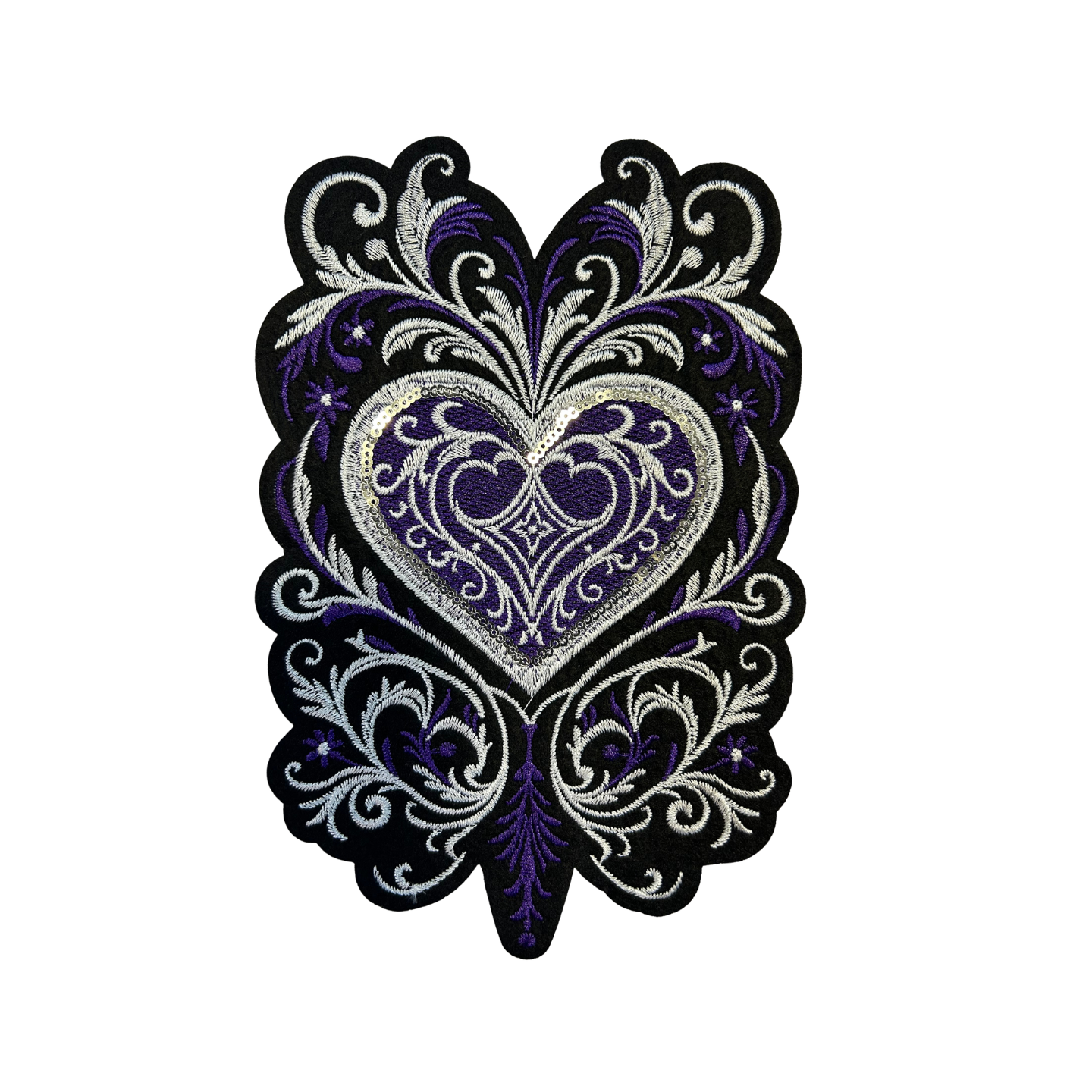 Parche Bordado Artesanal Termoadhesivo Corazón 1 PZ A53 Ariel