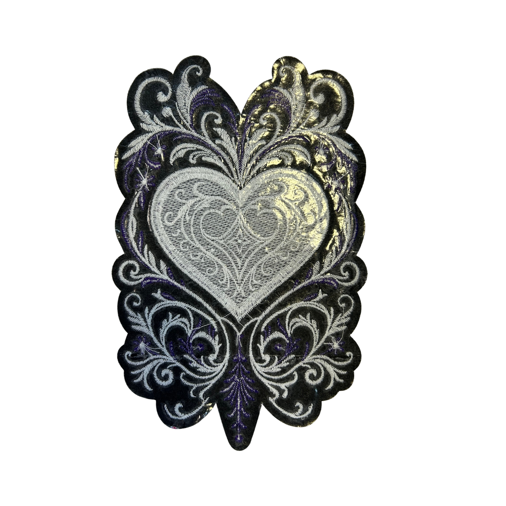 Parche Bordado Artesanal Termoadhesivo Corazón 1 PZ A53 Ariel