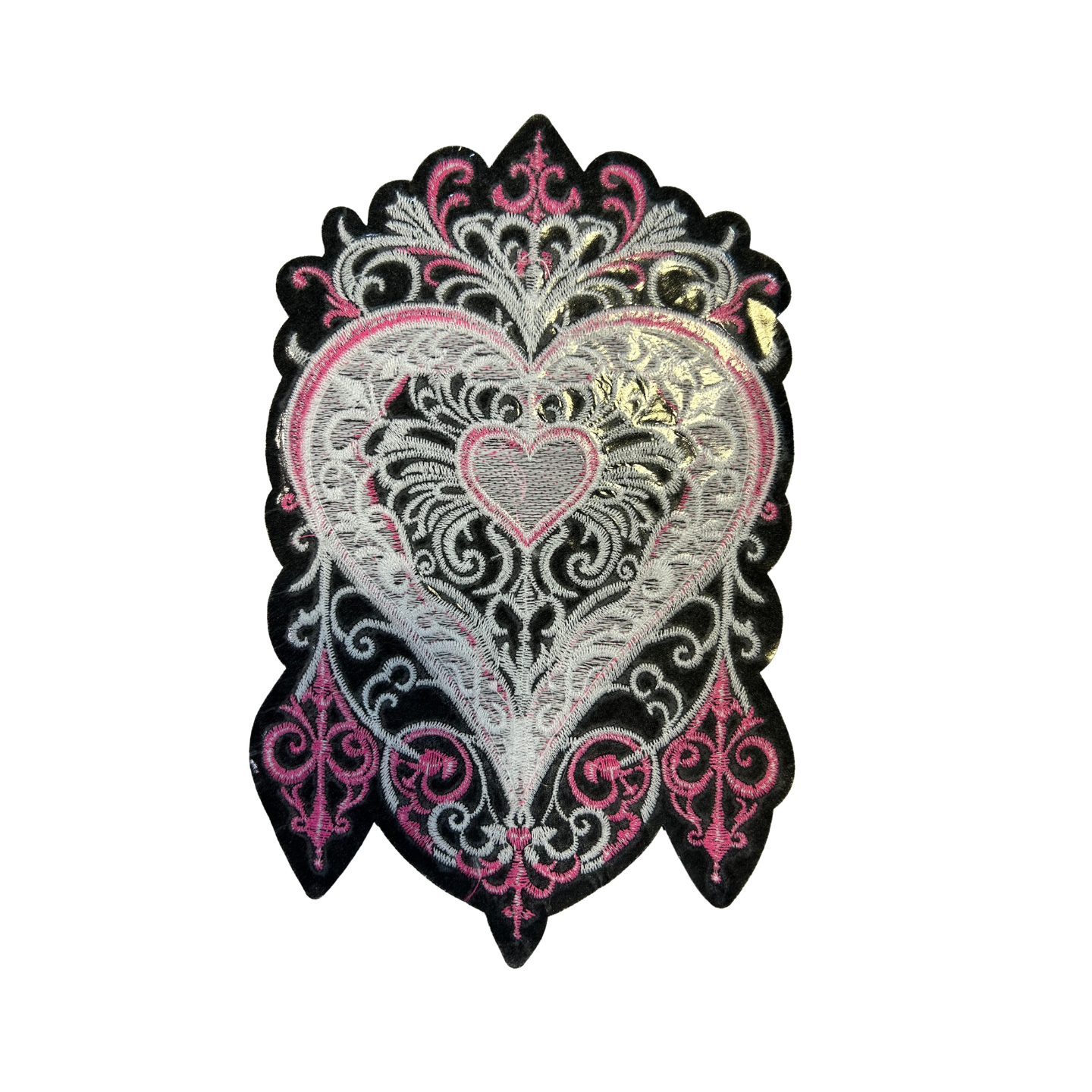 Parche Bordado Artesanal Termoadhesivo Corazón 1 PZ A54 Ariel