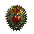 Parche Bordado Artesanal Lentejuela Termoadhesivo Corazón 1 PZ A56 Ariel