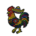 Parche Bordado Artesanal Termoadhesivo Gallo 1 PZ A57 Ariel