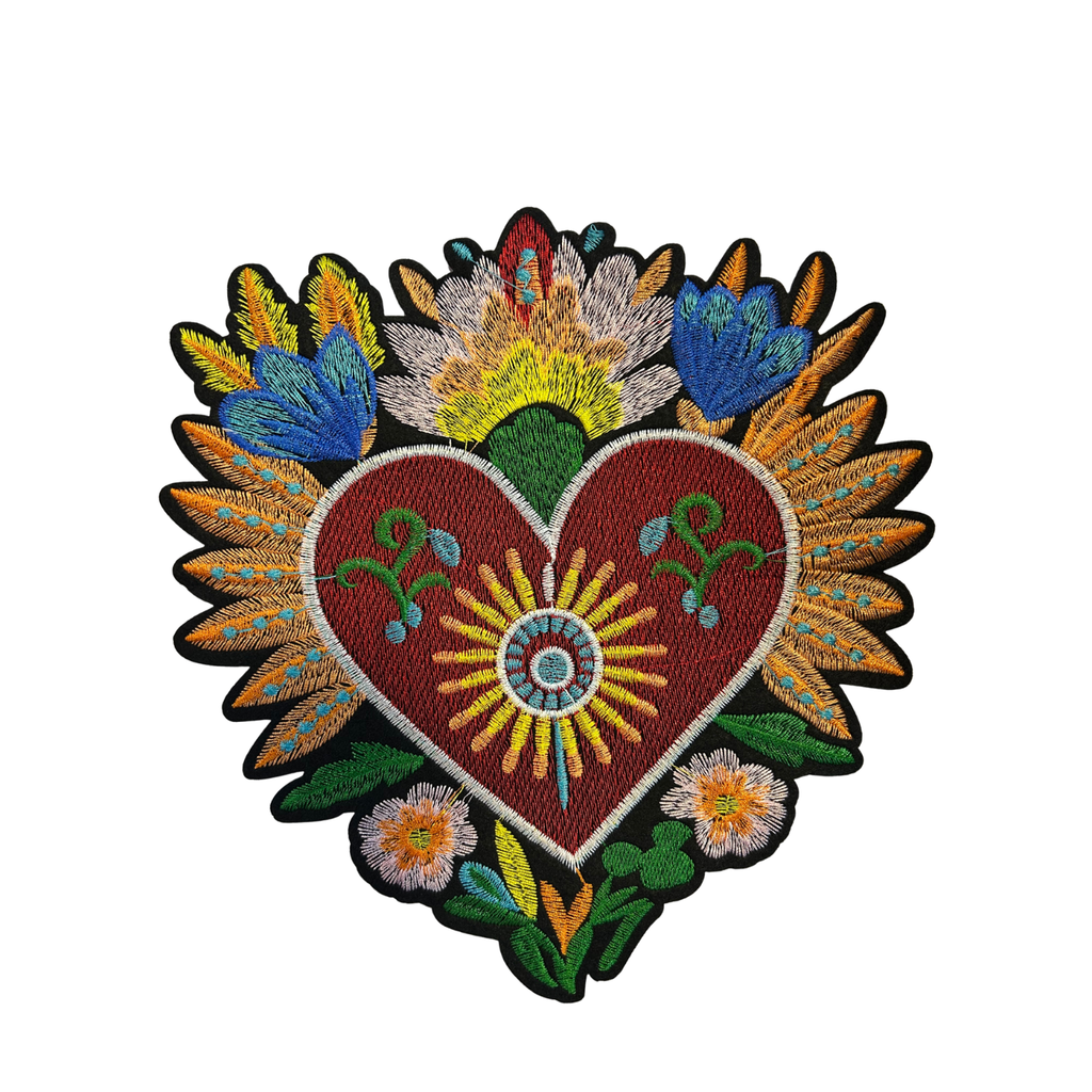 Parche Bordado Artesanal Termoadhesivo Corazón 1 PZ A60 Ariel