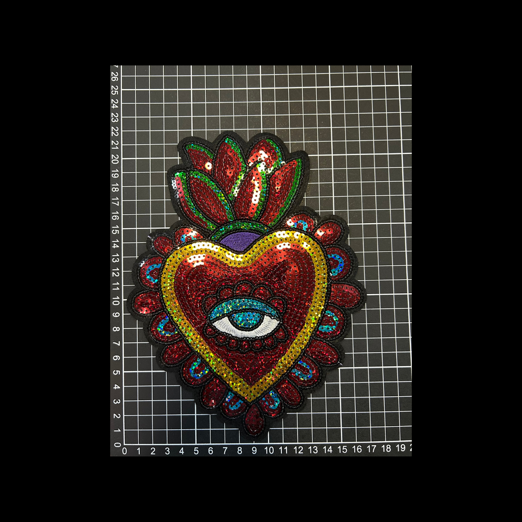 Parche Bordado Artesanal Termoadhesivo Corazón 1 PZ A61 Ariel