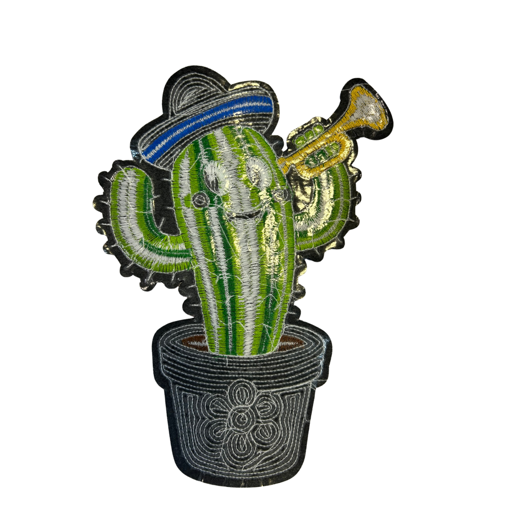 Parche Bordado Artesanal Termoadhesivo Cactus 1 PZ A63 Ariel