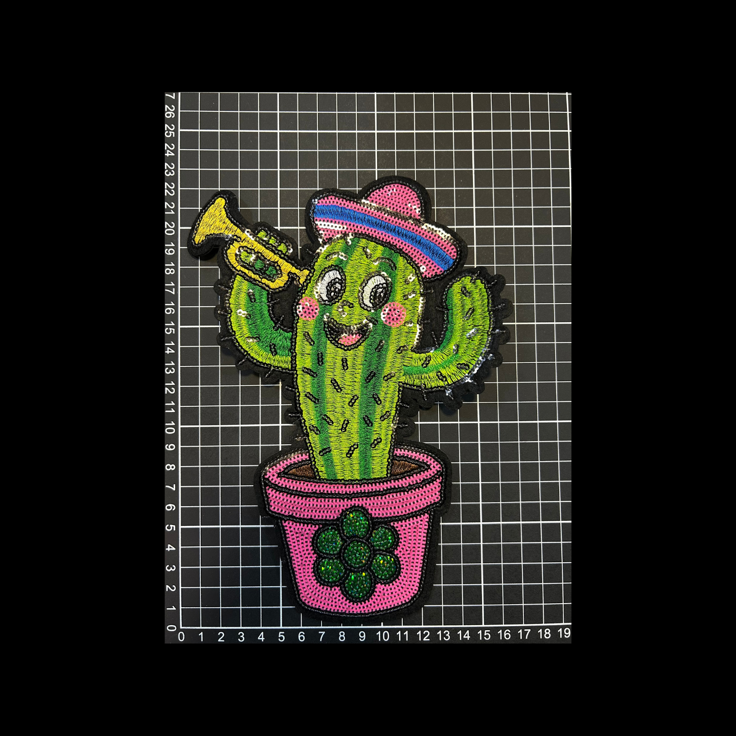 Parche Bordado Artesanal Termoadhesivo Cactus 1 PZ A63 Ariel
