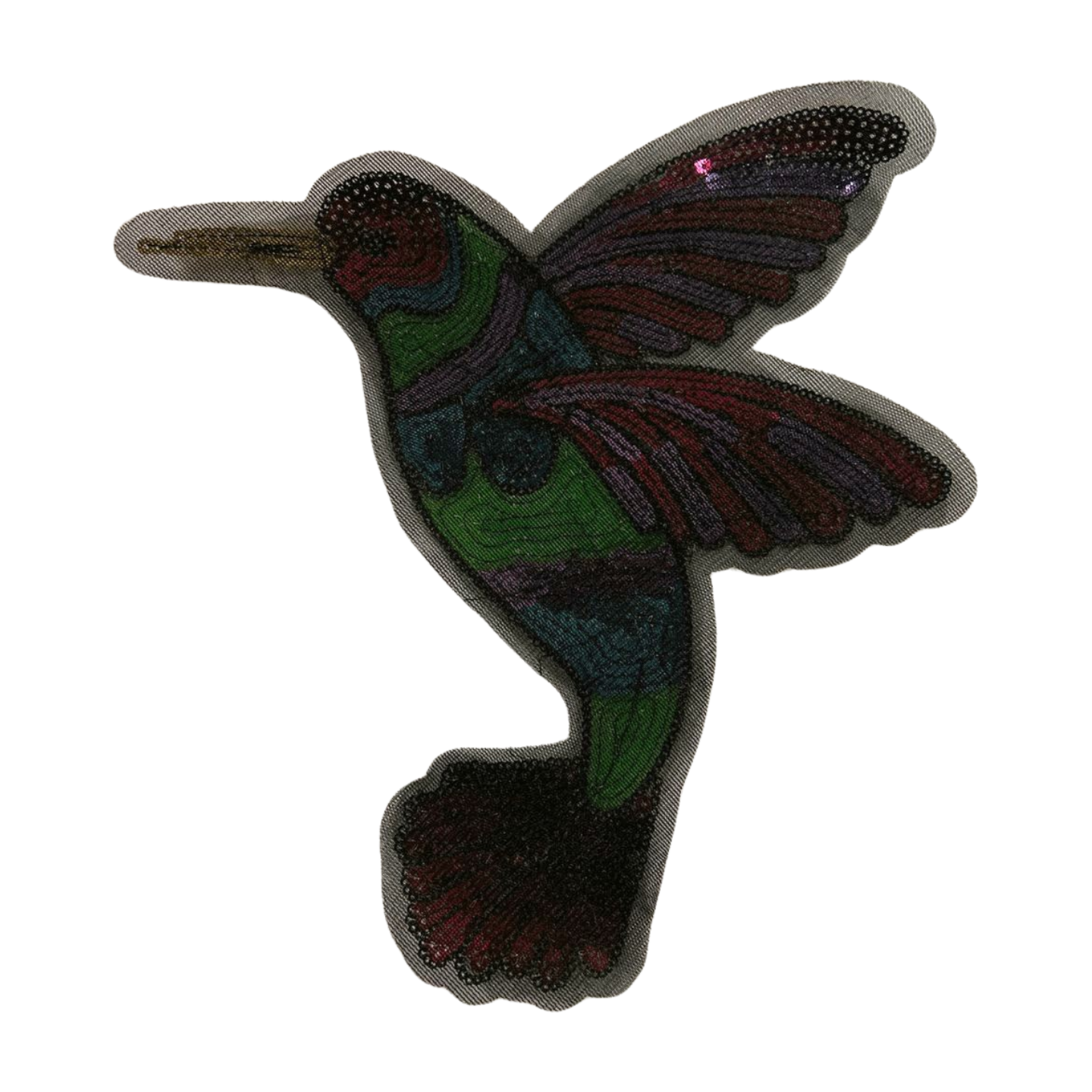 Parche Bordado Lentejuela Termoadhesivo Colibrí 1 PZ B26 - Peletería León