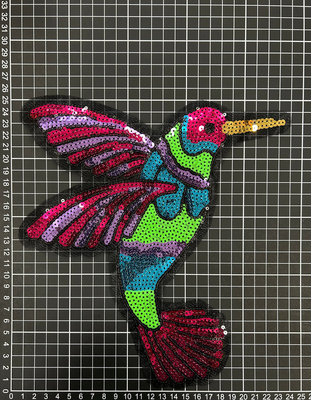 Parche Bordado Lentejuela Termoadhesivo Colibrí 1 PZ B26 - Peletería León