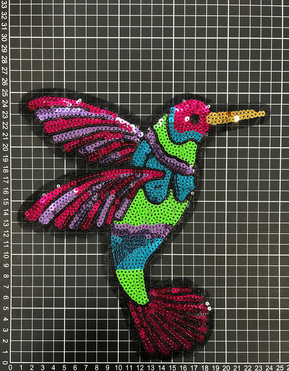 Parche Bordado Lentejuela Termoadhesivo Colibrí 1 PZ B26 - Peletería León