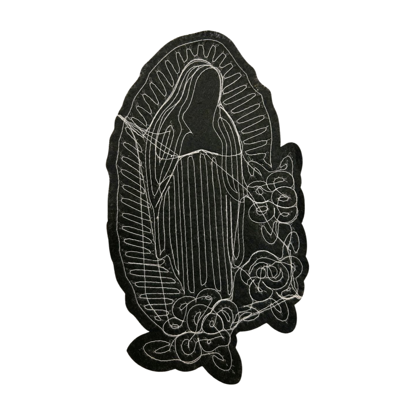 Parche Bordado Lentejuela Termoadhesivo Virgen Guadalupe 1 PZ B32 - Peletería León