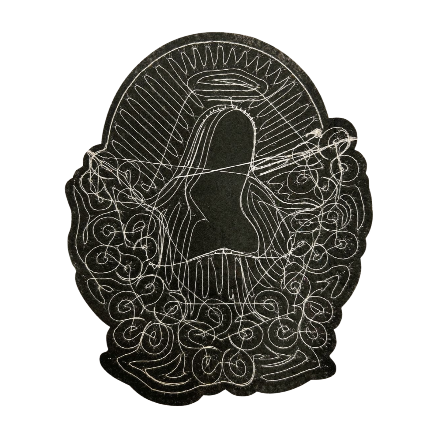 Parche Bordado Lentejuela Termoadhesivo Virgen Guadalupe 1 PZ B38 - Peletería León