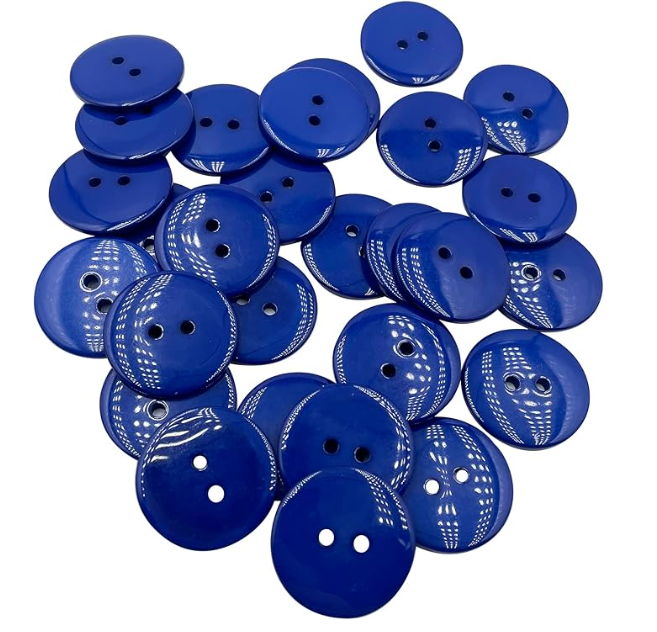 Botón Pasta 2 Hoyos No. 36 (22.9mm) Paq 1728pz Dif Colores - Peletería León