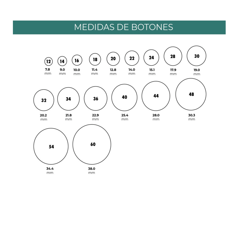 Botón Pasta 4 Hoyos Paq 100pz Transparente Blanco Henry