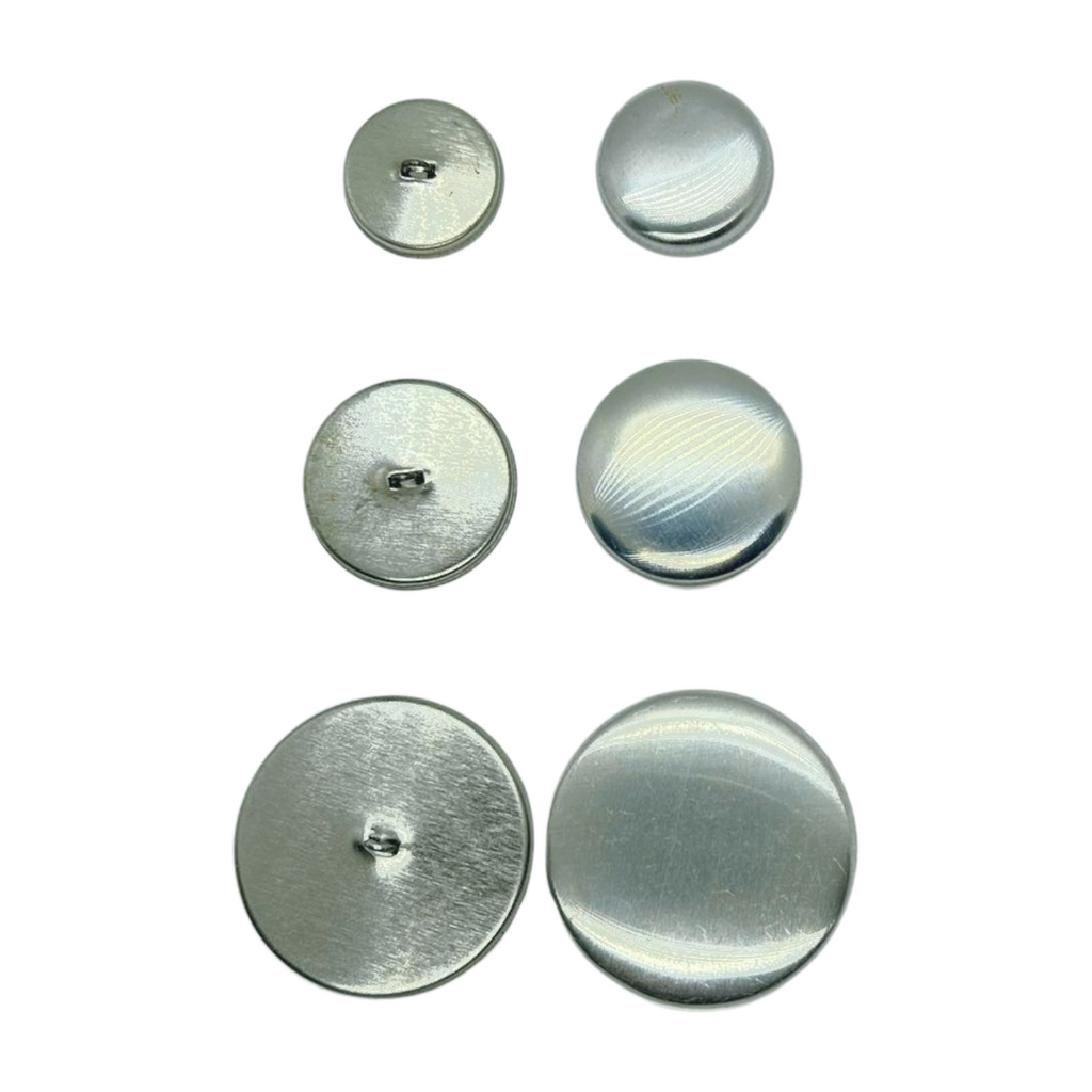 Botón Para Forrar Con Tela No. 60 (38.0mm) Paq 1000pz Plateado - Peletería León