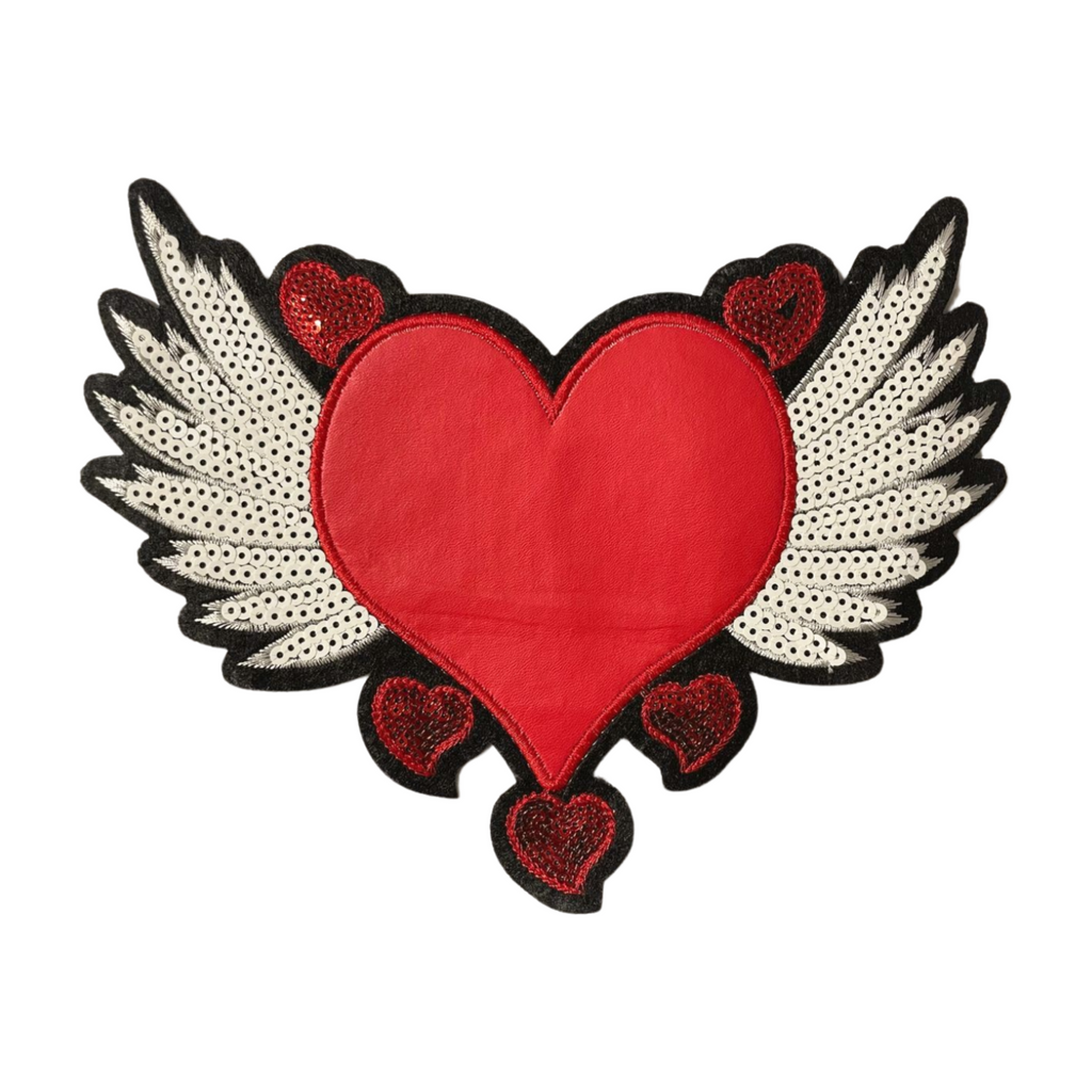Parche Bordado Termoadhesivo Corazón 1 PZ C16 - Peletería León