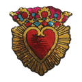 Parche Bordado Lentejuela Termoadhesivo De Corazón 1 PZ C25 - Peletería León