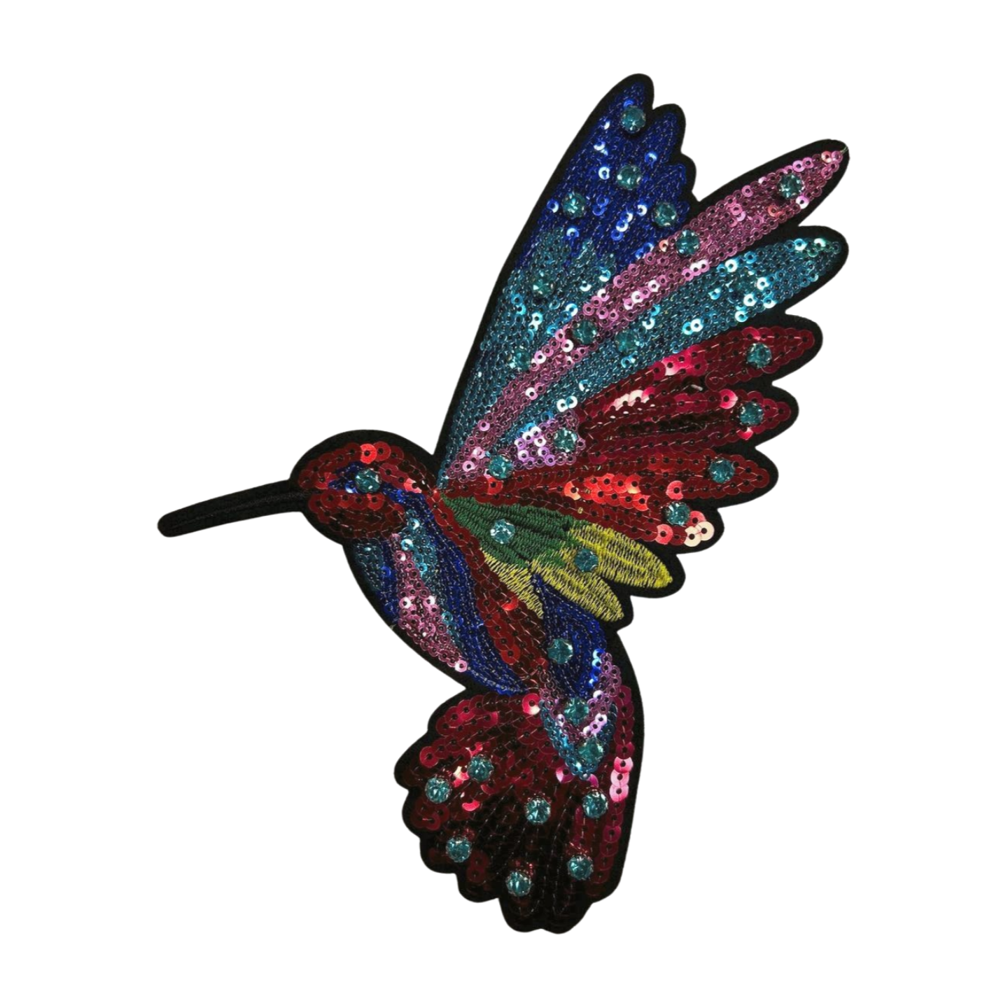 Parche Bordado Lentejuela Termoadhesivo Colibrí 1 PZ C29 Ariel