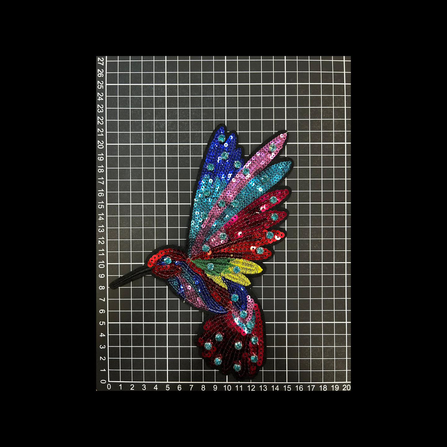 Parche Bordado Lentejuela Termoadhesivo Colibrí 1 PZ C29 Ariel