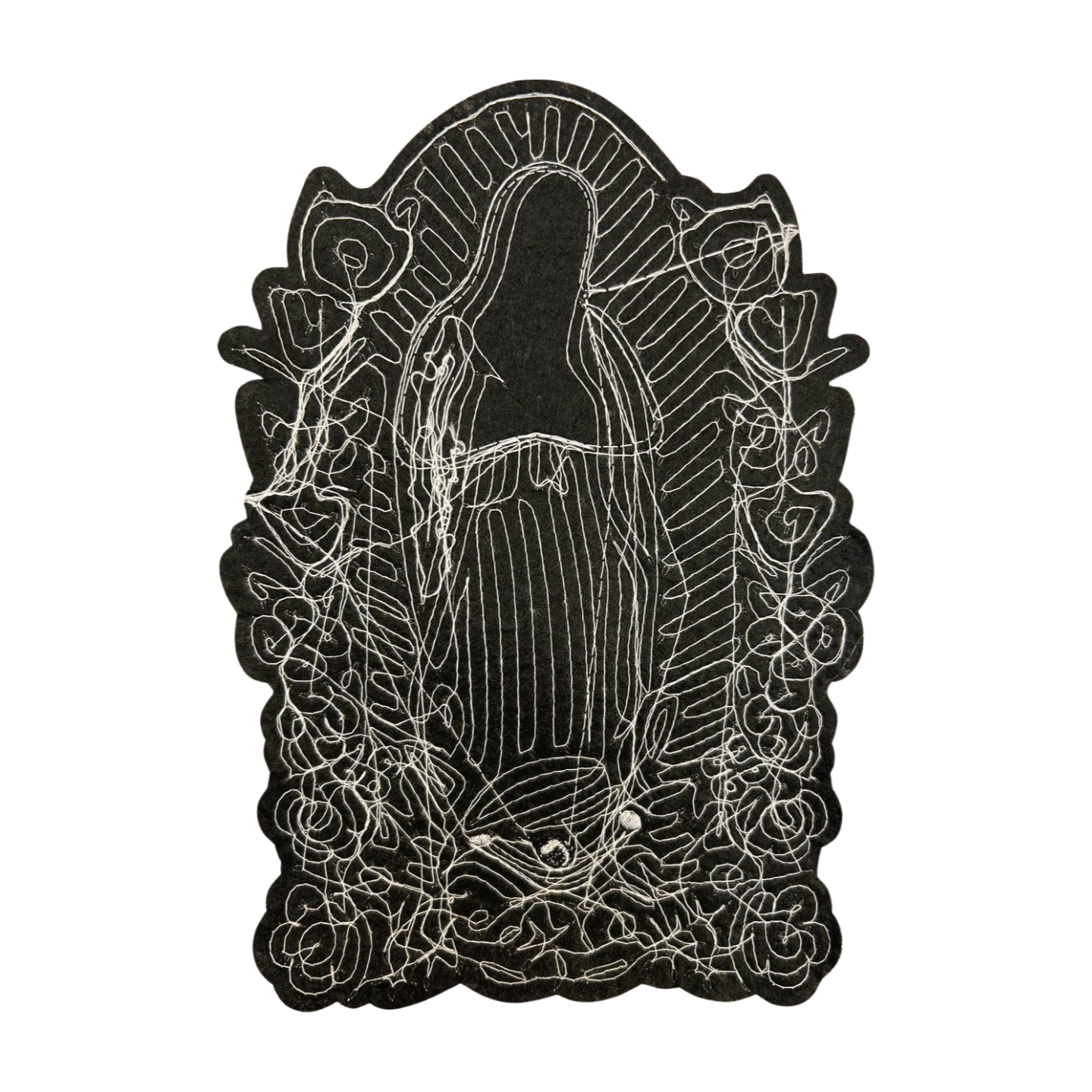 Parche Bordado Lentejuela Termoadhesivo Virgen Guadalupe 1 PZ C43 Ariel