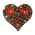 Parche Bordado Termoadhesivo para Ropa de Corazón con Flores 1 PZ C4 - Peletería León