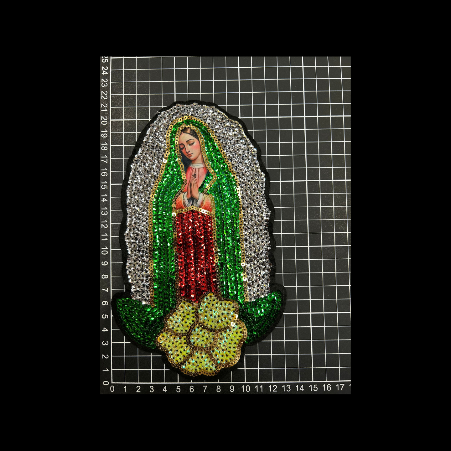 Parche de Lentejuela Termoadhesivo Virgen Guadalupana 1 PZ C58 Ariel
