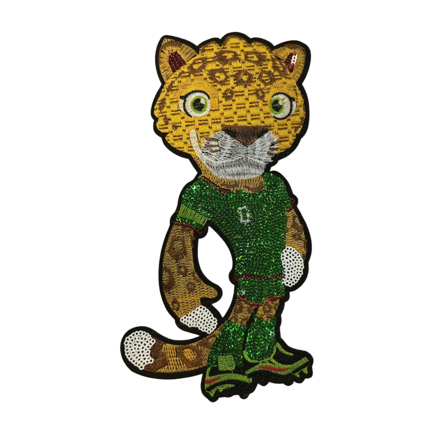Parche Bordado Lentejuela Termoadhesivo Mascota Mundial Jaguar Zayu 1 PZ C70 Ariel