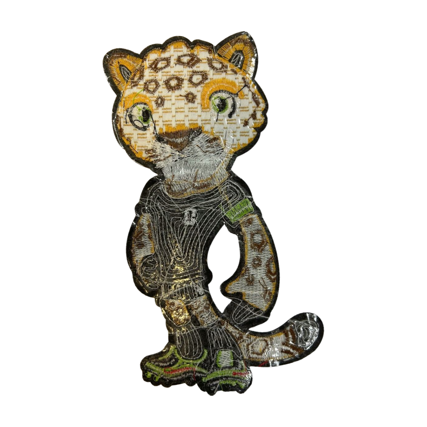 Parche Bordado Lentejuela Termoadhesivo Mascota Mundial Jaguar Zayu 1 PZ C70 Ariel