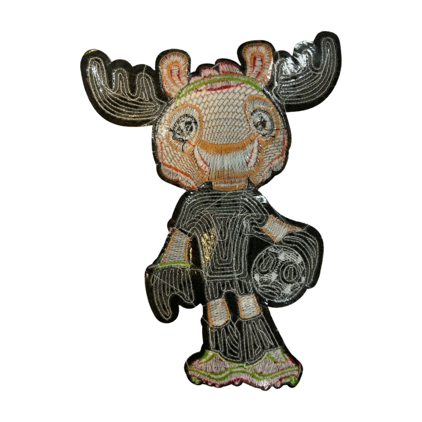 Parche Bordado Lentejuela Termoadhesivo Mascota Mundial Alce Maple 1 PZ C72 Ariel