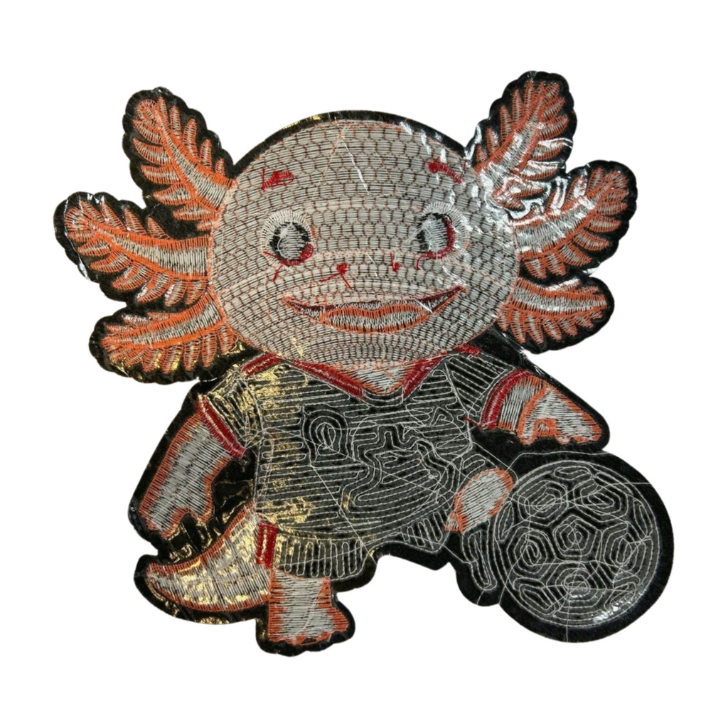 Parche Bordado Lentejuela Termoadhesivo Mascota Mundial Ajolote 1 PZ C73 Ariel