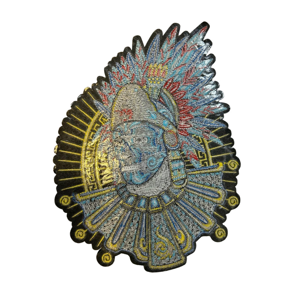 Parche Bordado Artesanal Termoadhesivo Guerrero Azteca 1 PZ C75 Ariel