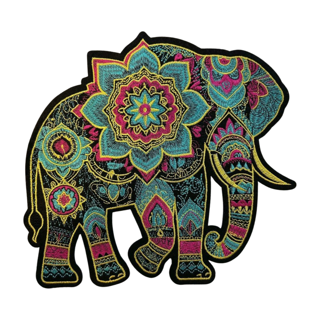 Parche Bordado Artesanal Termoadhesivo Elefante 1 PZ C79 Ariel