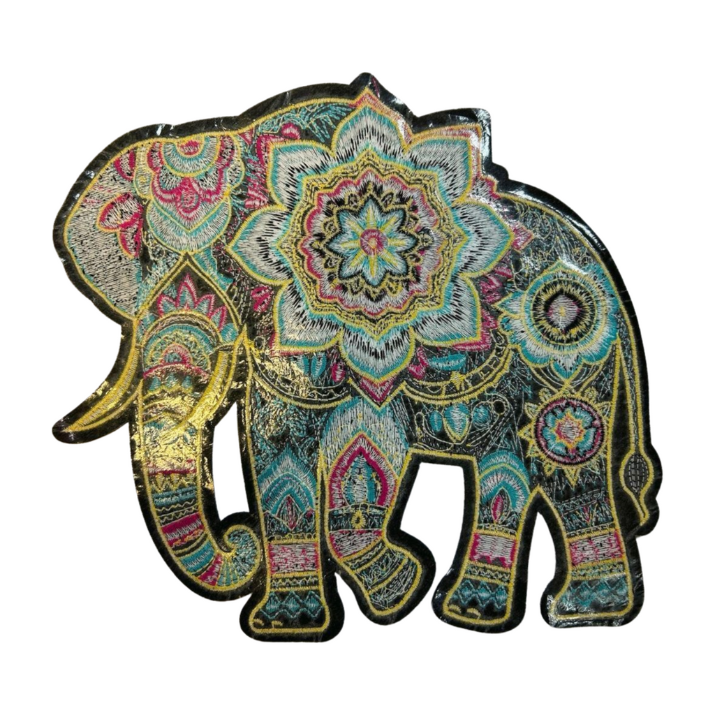 Parche Bordado Artesanal Termoadhesivo Elefante 1 PZ C79 Ariel