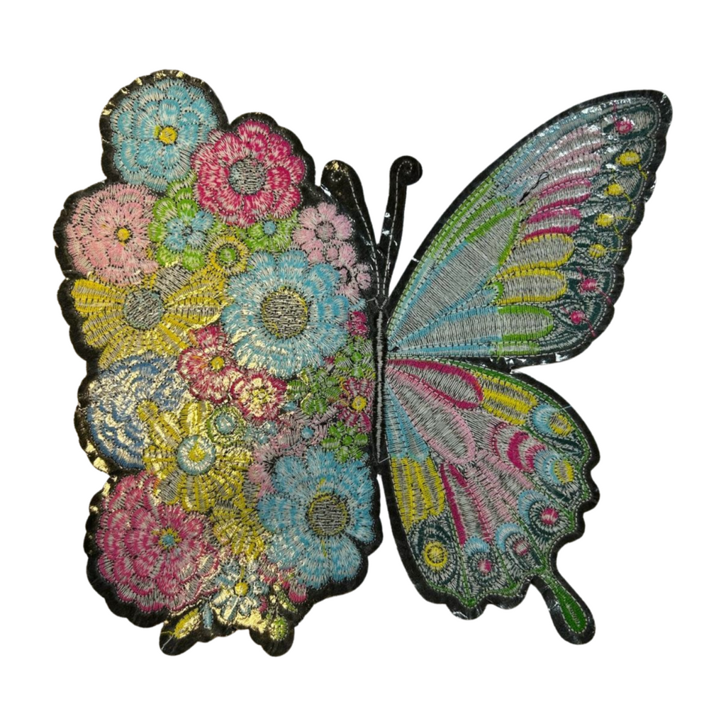 Parche Bordado Artesanal Termoadhesivo Mariposa 1 PZ C83 - Peletería León