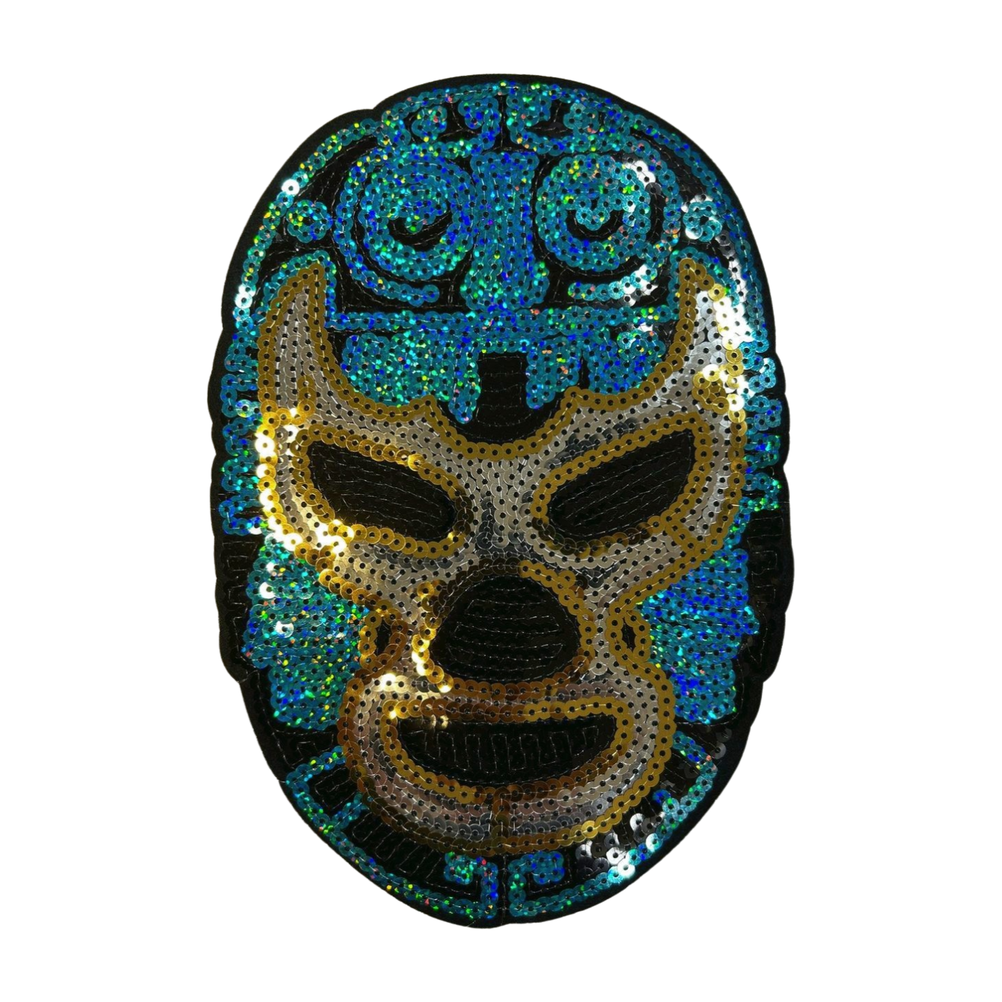 Parche Bordado Lentejuela Artesanal Termoadhesivo Blue Demon 1 PZ C84 - Peletería León