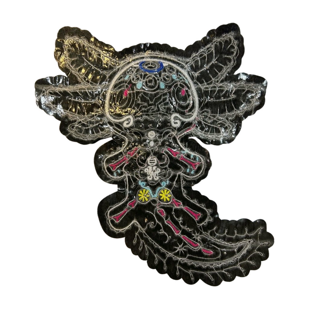 Parche Bordado Lentejuela Pedrería Artesanal Termoadhesivo Ajolote 1 PZ C85 - Peletería León