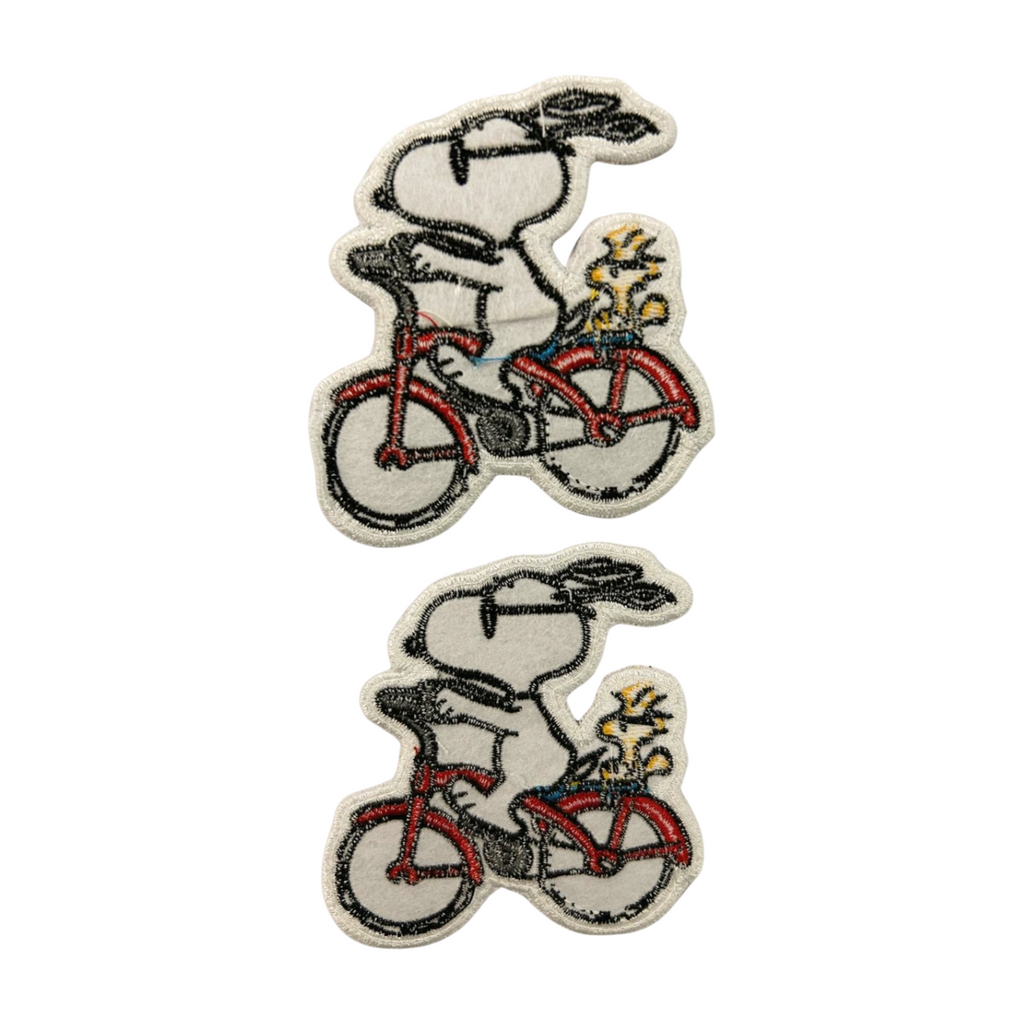 Parche Bordado Termoadhesivo Snoopy Bicicleta 2 PZ CH161 Fabian