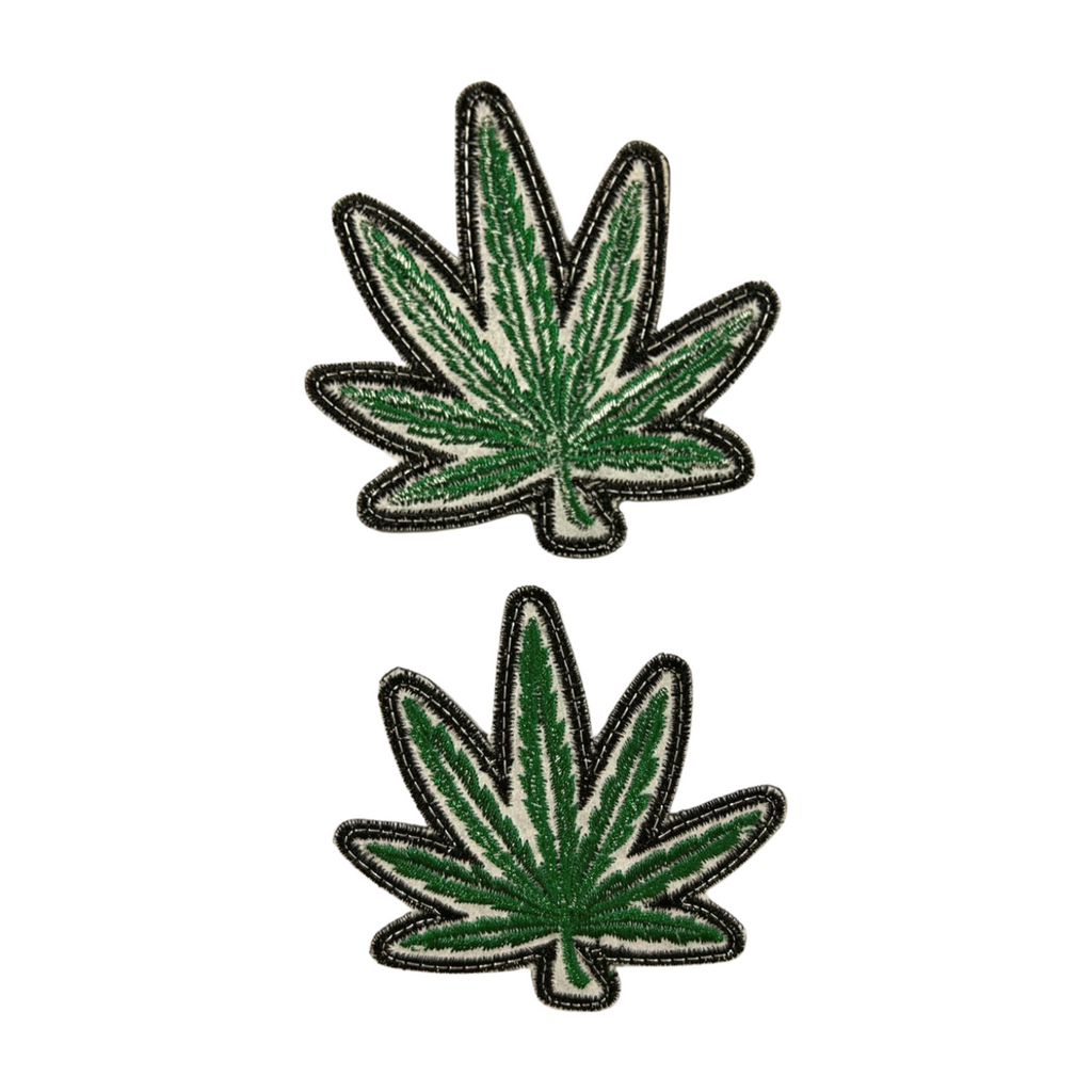 Parche Bordado Termoadhesivo Cannabis Marihuana 2 PZ CH166 Fabian