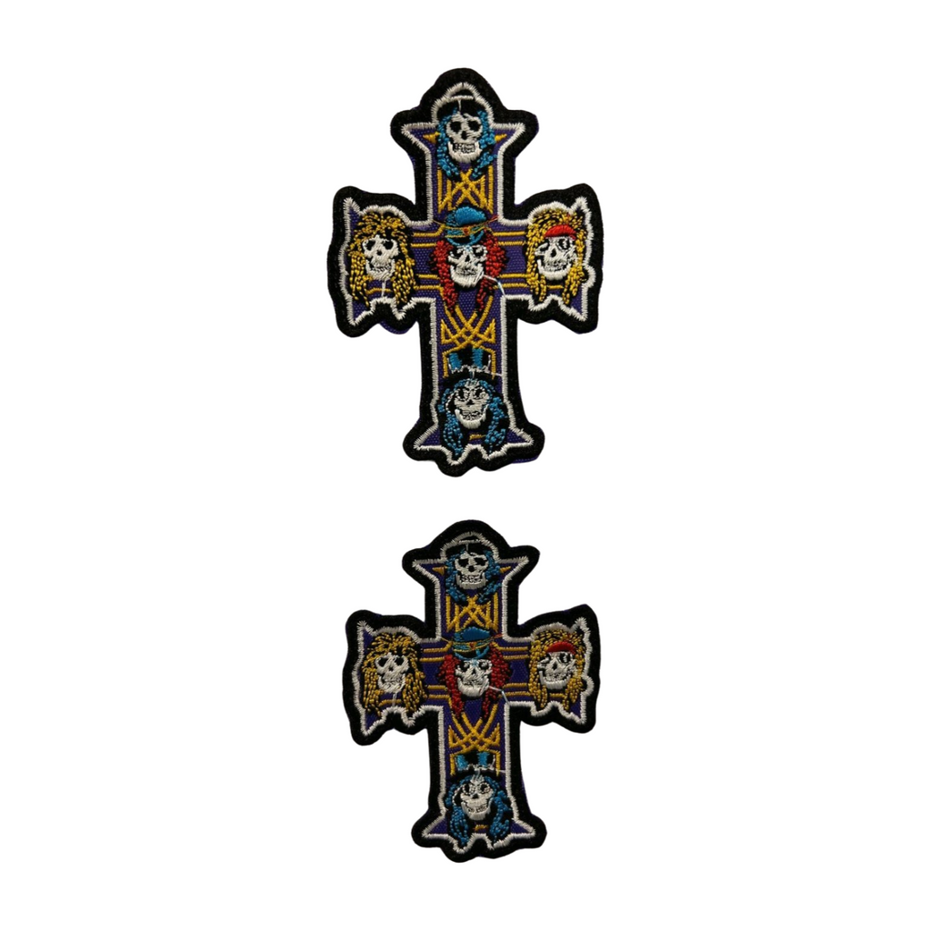 Parche Bordado Termoadhesivo Artesanal Cruz 2 PZ CH236 - Peletería León