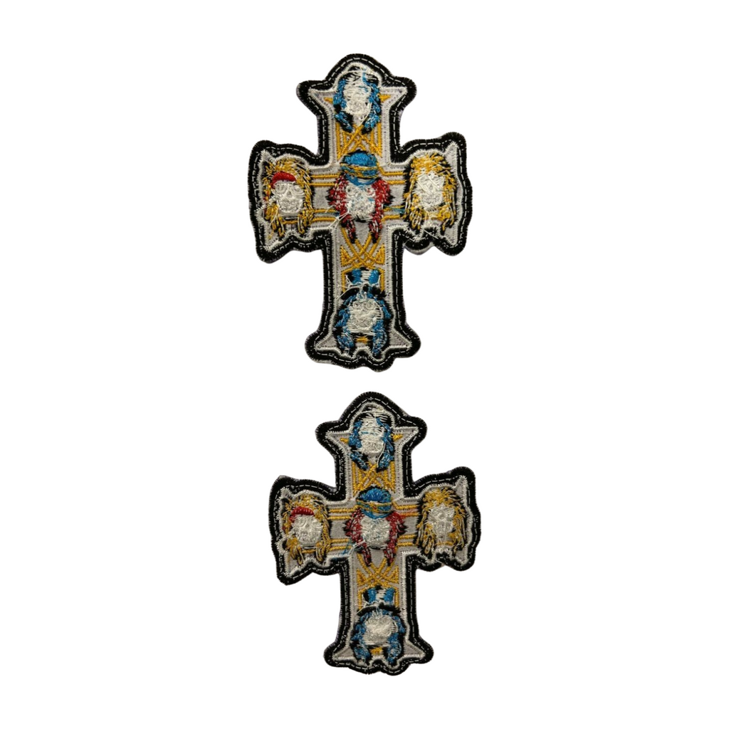 Parche Bordado Termoadhesivo Artesanal Cruz 2 PZ CH236 - Peletería León